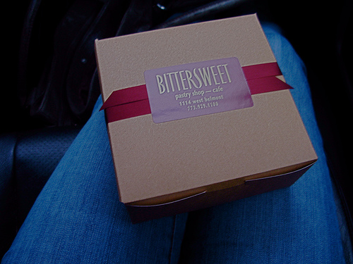 The outside of a gift box of Bittersweet Bakery product | Foodal
