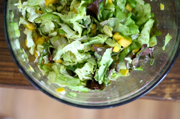 Butter Lettuce Salad with Avocado and Mango