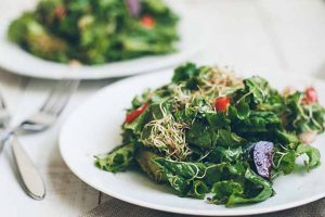 Leafy Sprouts Salad with Sorghum Chili Vinaigrette