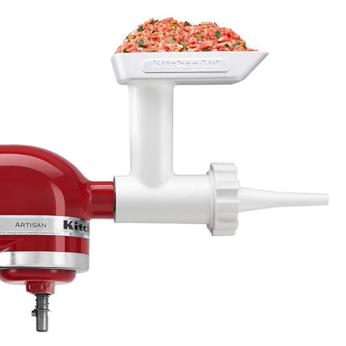 Meat Grinder & Sausage Stuffer Attachment For KitchenAid Stand Mixers – Silver Aluminum, 12pc