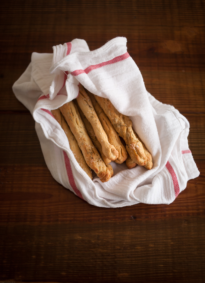salted rosemary breadsticks