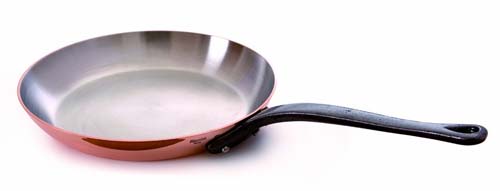 Mauviel M'Heritage Copper M250C 11.8 Inch Round Frying Pan | Foodal.com