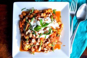 Moroccan Vegetable Stew With Dried Figs and Fresh Mint