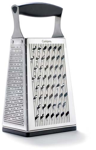 Fdit Stainless Steel Multi-purpose Double-Sided Standing Grater Household Grater for Cheese Ginger Vegetables 