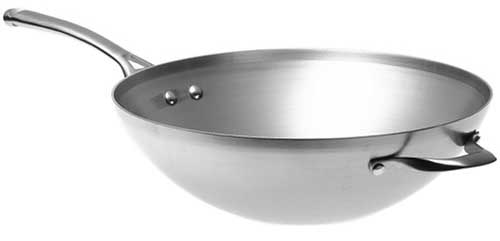 5 Inch Depth 15 Inch Stainless Steel Wok With Handle Cookware