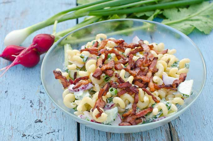 Ranch BLT Pasta Salad Recipe | Foodal.com