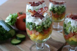 A Beautiful & Delicious Layered Salad: A Colorful Party-Recipe