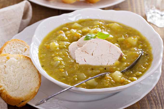 Thick and Hearty Chicken Split Pea Soup Recipe | Foodal.com