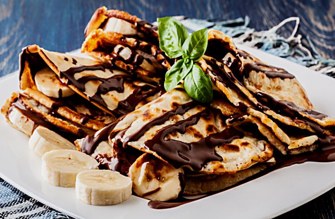 Chocolate Cream and Banana Crepes | Foodal.com