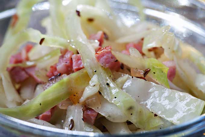 Cabbage Salad with Warm Bacon Recipe | Foodal.com