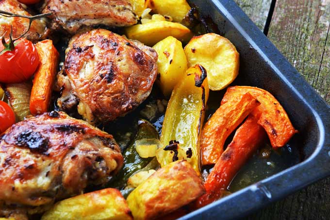 Mediterranean Chicken Sheet Pan Supper Recipe | Foodal.com