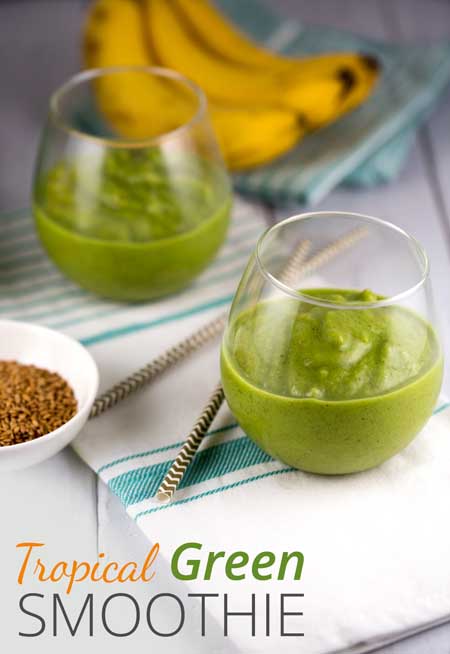 Homemade Healthy Tropical Green Smoothie | Foodal.com