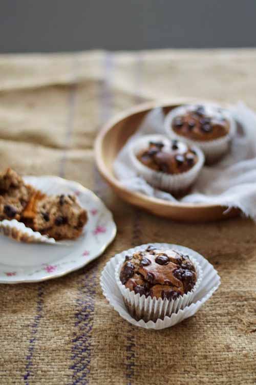 Strawberry Chocolate Chip Healthy Muffins