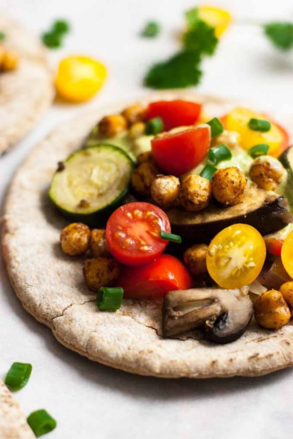 The Best Spicy Chickpea and Roasted Veggie Pitas | Foodal