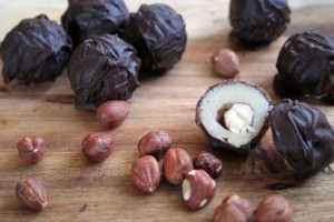 Homemade Marzipan-Hazelnut Chocolates