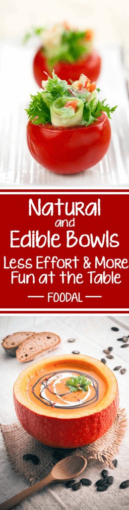 Do you love being creative in the kitchen? Are you also tired of doing dirty dishes – while beloved guests share in wonderful conversations you miss out on? Keep it simple, and use fruits, veggies, and more as edible bowls to serve salad, soups, desserts – you name it. Take a look at the best ideas for savory and sweet edible bowls here! https://foodal.com/knowledge/paleo/natural-edible-bowls/