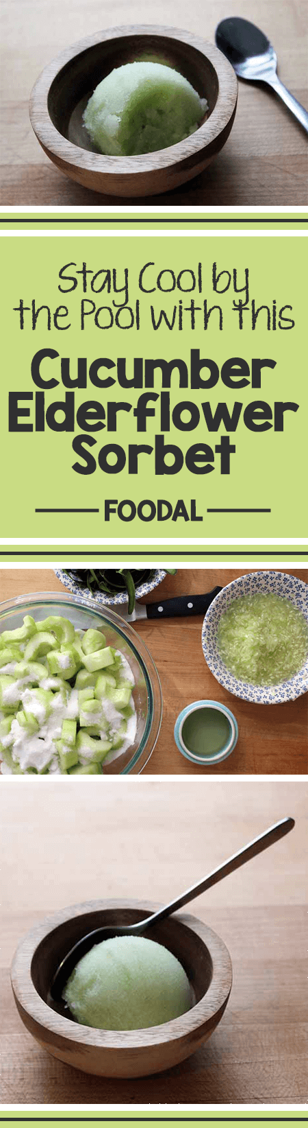 Keep cool this summer with homemade cucumber elderflower sorbet. This delightful flavor pairing makes for a refreshing afternoon snack or a sweet close to a cookout. Check out our recipe to learn a fun way to eat your vegetables for dessert. https://foodal.com/recipes/desserts/cucumber-elderflower-sorbet/
