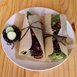 Coconut Beet Noodle Wrap Recipe | Foodal.com