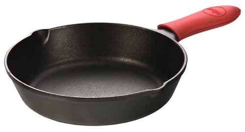 . 10.25 inches Cast Iron Frying Pan with Silicone Hot Handle Holder BLACK Lodge Seasoned Cast Iron Skillet with Hot Handle Holder 