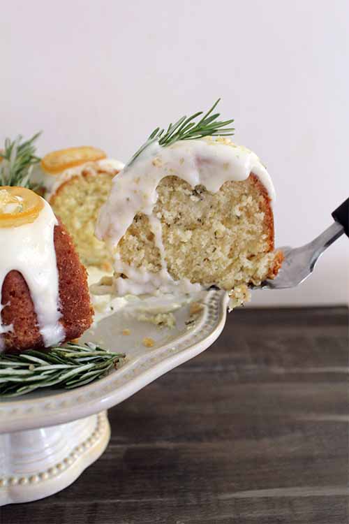 Layer cakes can be unforgiving, but this dessert is a delight to prepare, and your guests will be amazed! We share the recipe: https://foodal.com/recipes/desserts/rosemary-lemon-bundt-cake/