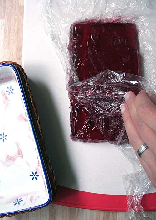 Step 5 Homemade Real Fruit Jelly Candy - Removing from mould and slicing
