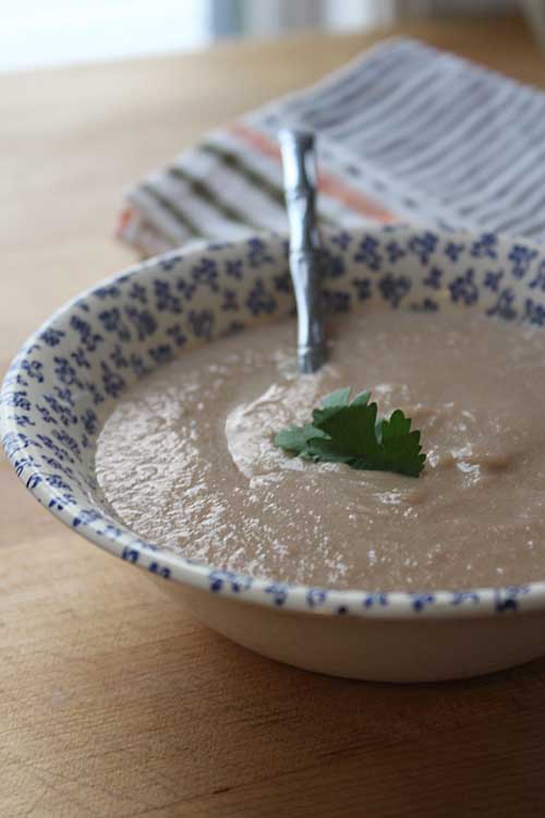 Smooth, creamy, and totally vegan. Sweet caramelized onions and garlic. This coconut cream of kohlrabi soup has it all! Find the recipe on Foodal now. https://foodal.com/recipes/soups/vegan-kohlrabi-soup/