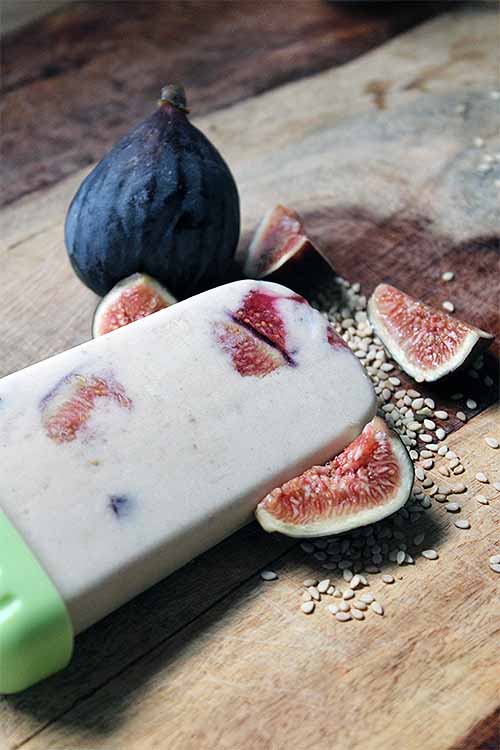 You'll love this grown-up twist on a childhood classic, in frozen dessert form: like an adult PB&J, we combine fresh figs, creamy tahini, and sweet bananas in these scrumptious popsicles. Get the recipe: https://foodal.com/recipes/desserts/banana-tahini-fig-popsicles/