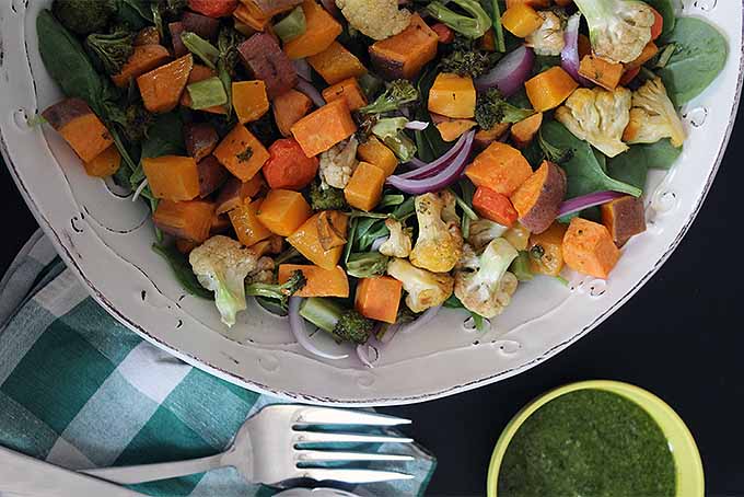 Grilled Vegetable Salad and Parsley Dressing | Foodal.com