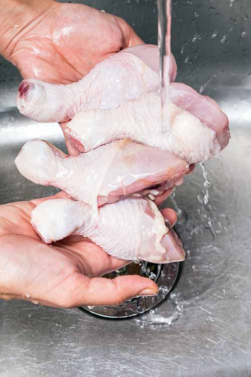 Accidentally dropped that raw chicken on the floor? No worries! We've got some genius tips on how to handle this slippery situation right here: https://foodal.com/knowledge/how-to/dropped-raw-chicken/ 