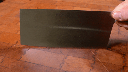Blade profile of the Wusthof Chinese Vegetable Cleaver