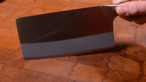 Blade profile of the Zhen Chinese Vegetable Cleaver
