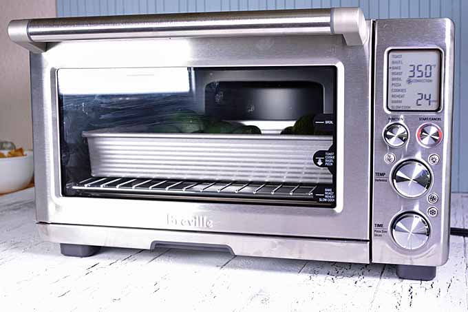 Step 2b - Acorn squash inside of a Breville Smart Convenction Toaster Oven