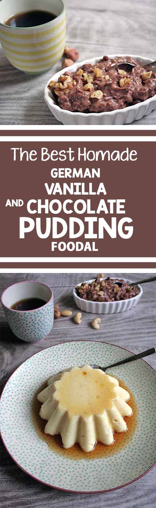 What could be better than a creamy, real vanilla or chocolate flavored milk pudding on a rainy day in the fall? Whether warm and soft or cold and firm, enjoy this delicious homemade dessert whenever you’re craving some sweet comfort food. Read on and indulge in this special treat today! Get the recipe here: https://foodal.com/recipes/desserts/german-vanilla-and-chocolate-pudding/