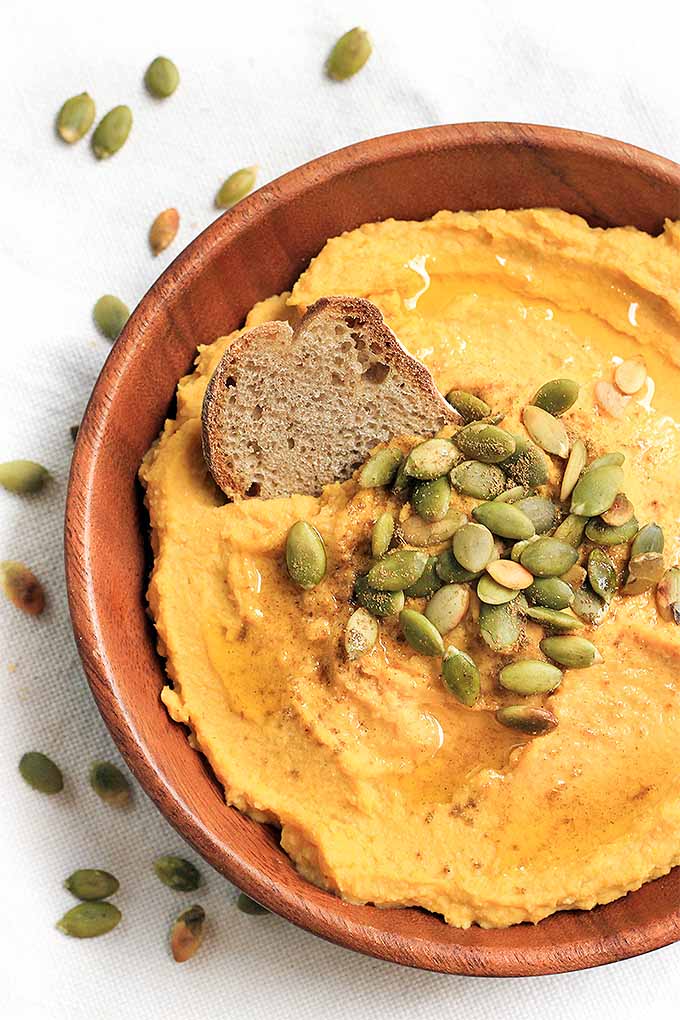 If you're already a homemade hummus fanatic, you'll love this cool-weather twist, made with home roasted winter squash. Get the recipe: https://foodal.com/holidays/fall/pumpkin-hummus/