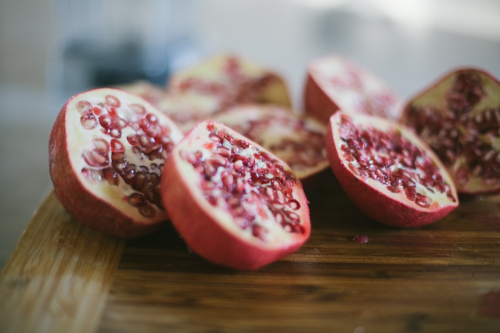 pomegranate-melon-apple-aloe juice in the vitamix