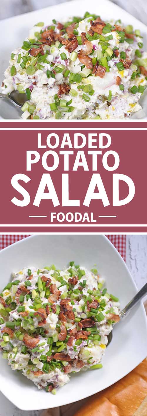 Want a potato salad that sure to wow your friends and family? Look no further than this ultimate rendition. With sour cream, bacon, feta cheese and more!