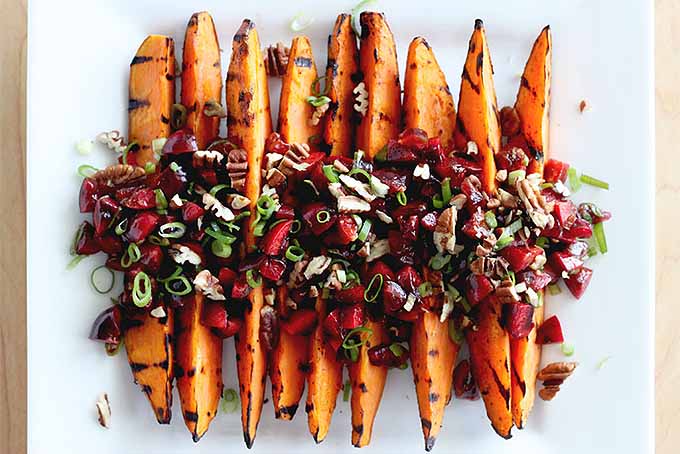 Grilled Sweet Potatoes with Cherry Salsa