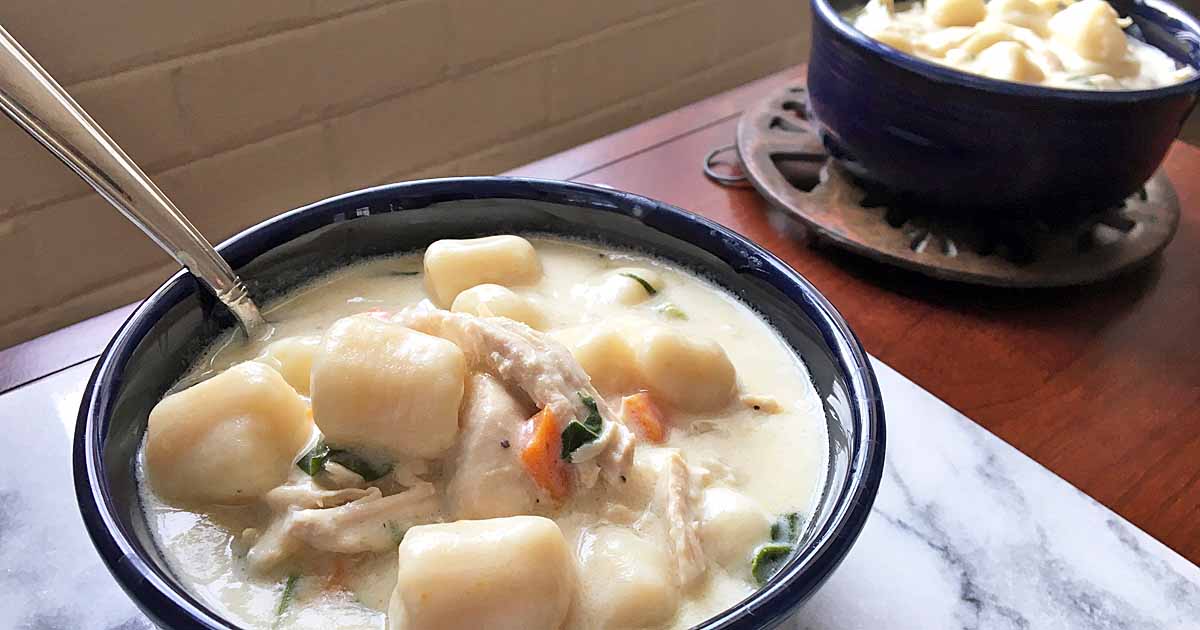 Thick And Creamy Italian Gnocchi Chicken Soup Recipe Foodal