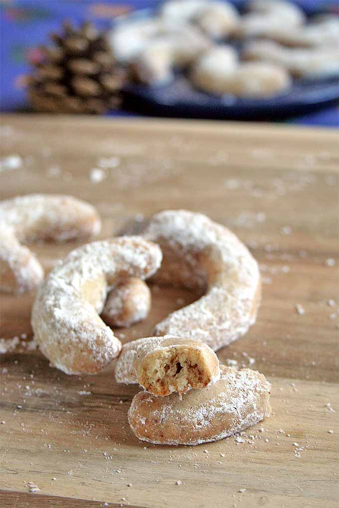 Vanilla crescent cookies are light, sweet, and buttery. Get the recipe: https://foodal.com/recipes/desserts/vanilla-crescent-cookies/
