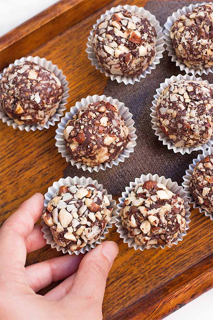 Your holiday guests are going to love these homemade Hazelnut and Dark Chocolate Truffles We've got the recipe: https://foodal.com/recipes/deserts/dark-chocolate-hazelnuts-truffles/