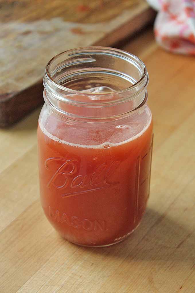Make a batch of nutritious tomato juice with herbs and vegetables at home, with our recipe: https://foodal.com/drinks-2/juice/v-8-tomato-juice/