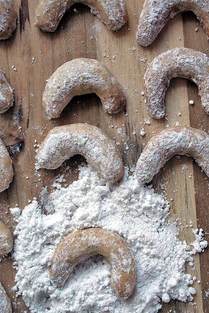 Vanilla crescent cookies, or vanille kipferl, are a delicious seasonal treat that's simple to make, and perfect with a glass of milk. Leave some of these out for Santa, and you're sure to make the nice list! Get the recipe: https://foodal.com/recipes/desserts/vanilla-crescent-cookies/