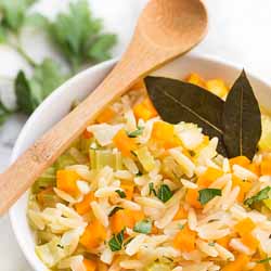A top-rated soup made with lemon juice, orzo pasta, and veggies | Foodal.com