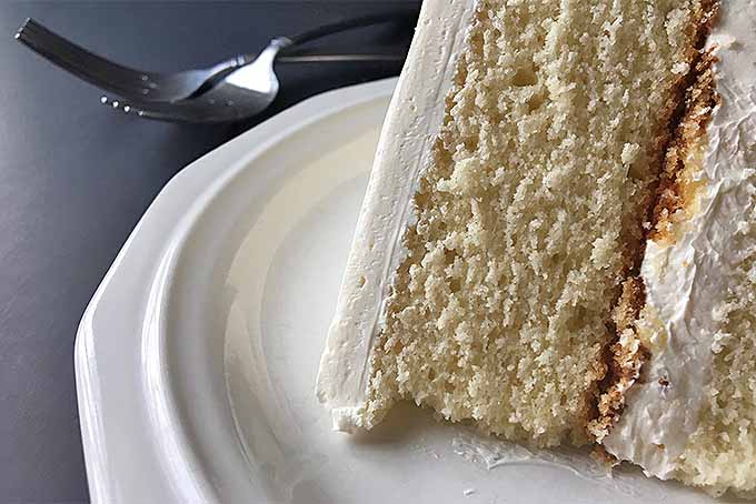 A slice of very vanilla butter cake | Foodal.com