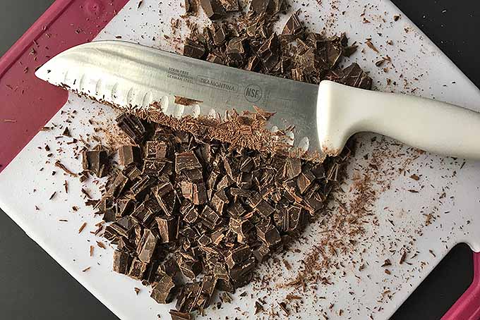 Prepping dark chocolate for a ganache recipe | Foodal.com