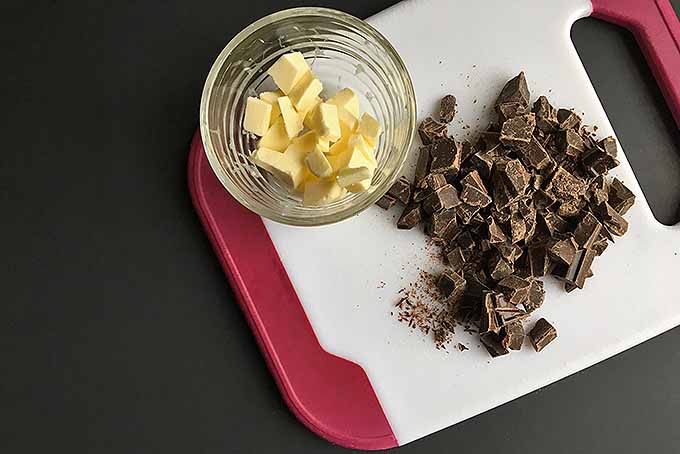 Chopped butter and chocolate for ganache | Foodal.com