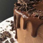 Chocolate cake decorated with ganache and chopped chocolate | Foodal.com
