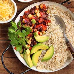 A delicious and healthy dinner idea: hearty vegetarian burrito bowls | Foodal.com