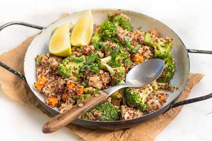 Lemon chicken quinoa bowls are healthy and packed with proteins and grains. | Foodal.com