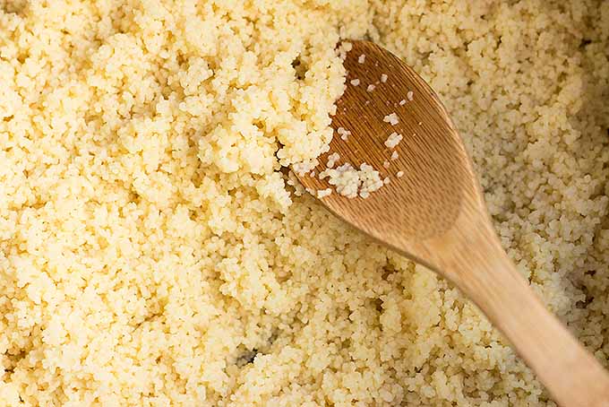 Cooking couscous for a quick and healthy meal.